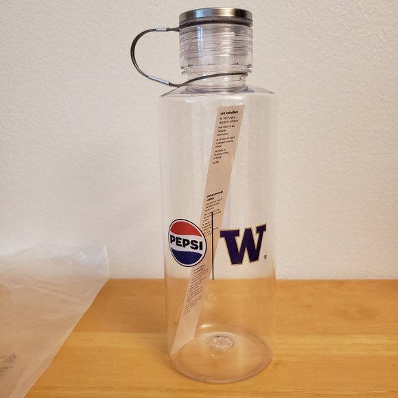 Washington Huskies Dawg Paw T Shirt + h2go Pepsi x UW Tritan Bottle - Picture 6 of 14